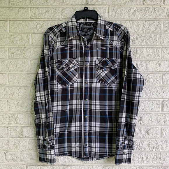 Modern Western Pearl Snap Button Shirt - Picture 1 of 4